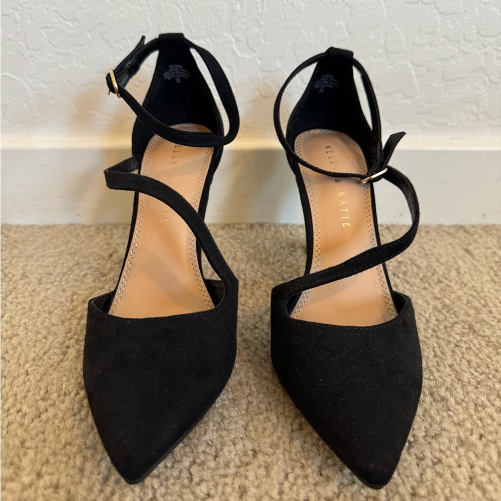Kelly & Katie Black Strappy Heels